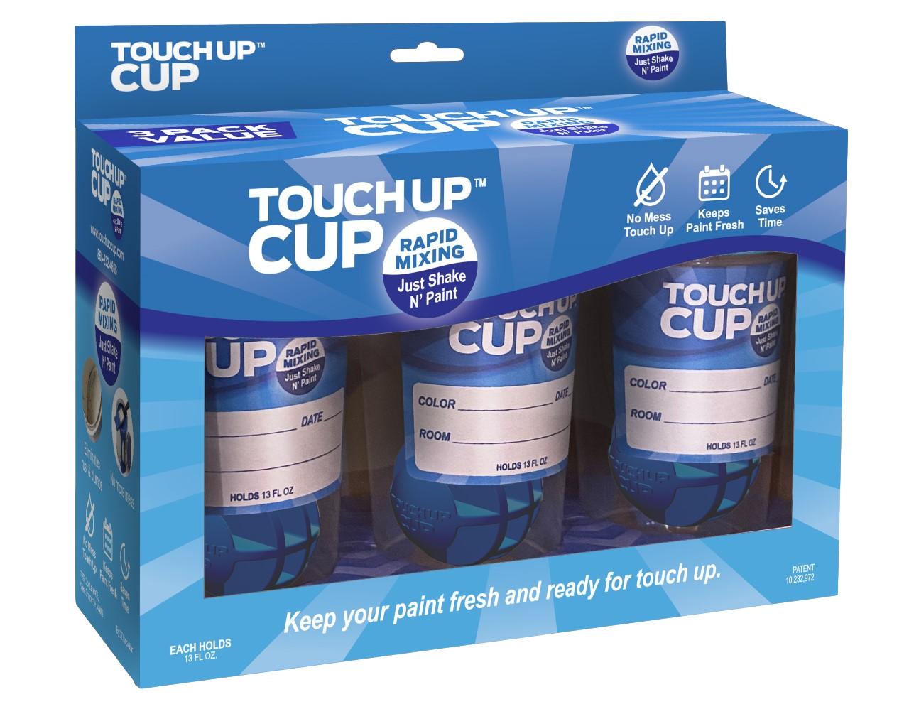 Touch Up Cup | Three Pack - Just Shake N' Paint! - DZ Innovation